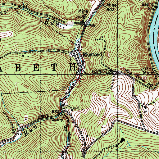 Topographic Map of Victory Church, PA