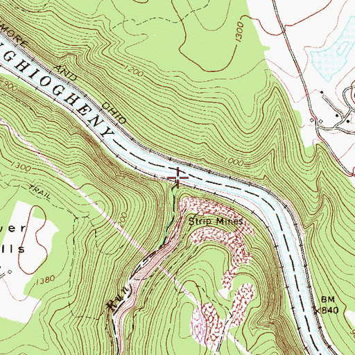 Topographic Map of Virgin Run, PA