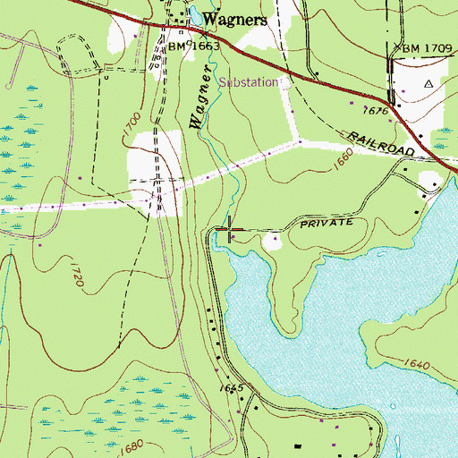 Topographic Map of Wagner Run, PA