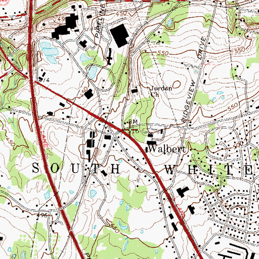 Topographic Map of Walbert, PA