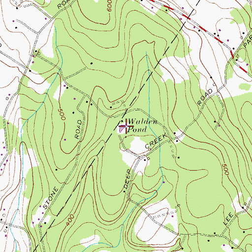 Topographic Map of Walden Pond, PA