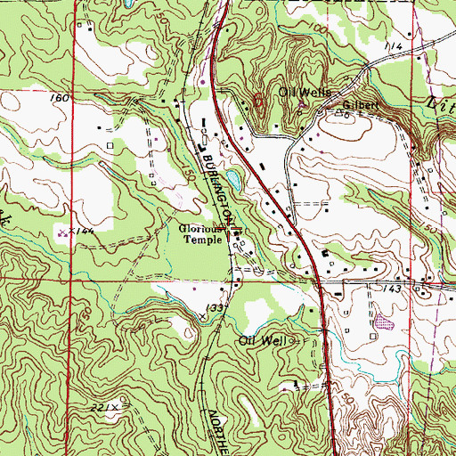 Topographic Map of Glorious Temple Church of God, AL