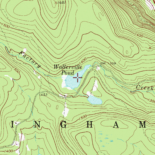 Topographic Map of Wallerville Pond, PA