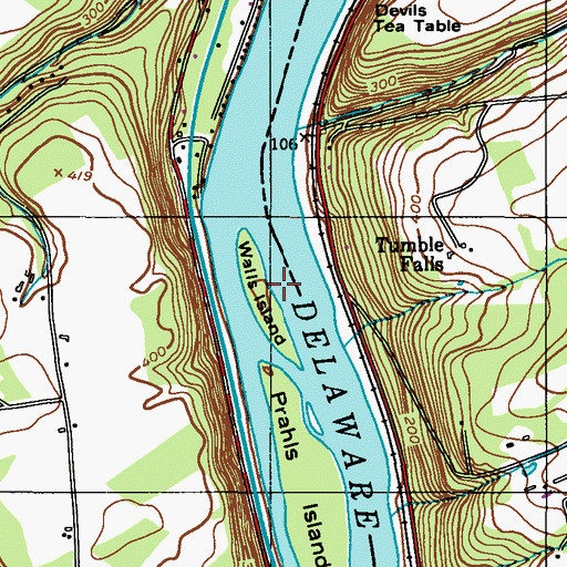 Topographic Map of Walls Island, PA