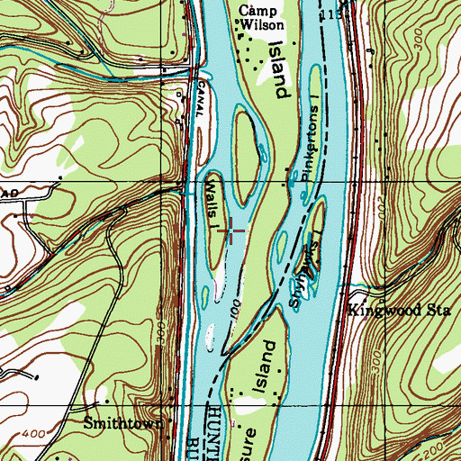 Topographic Map of Walls Island, NJ