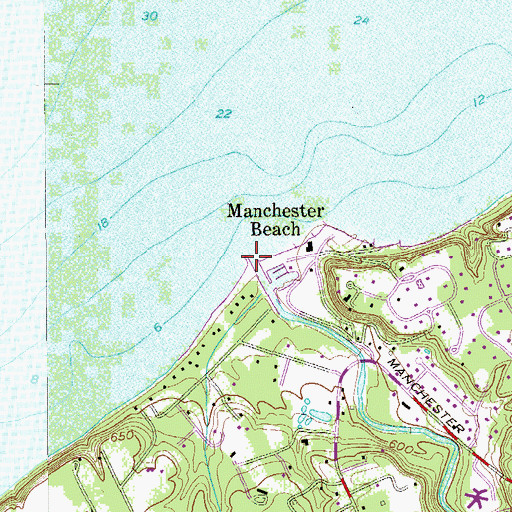 Topographic Map of Walnut Creek, PA
