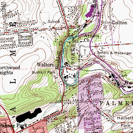 Topographic Map of Walters, PA