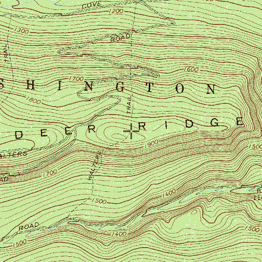 Topographic Map of Walters Trail, PA