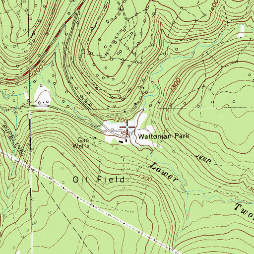 Topographic Map of Waltonian Park, PA