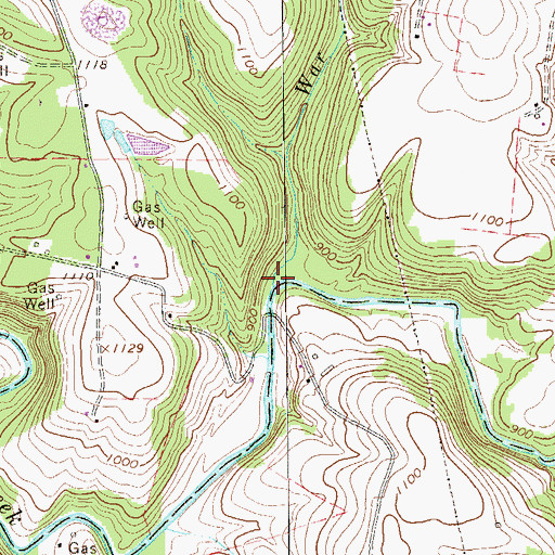 Topographic Map of War Branch, PA