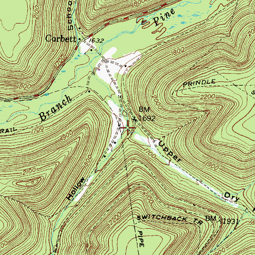 Topographic Map of Water Tank Hollow, PA