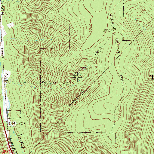Topographic Map of Water Tank Hollow Trail, PA