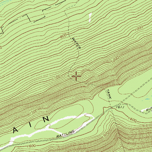 Topographic Map of Water Tank Trail, PA