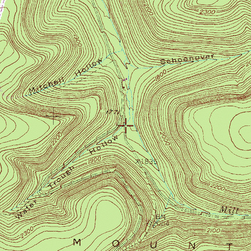 Topographic Map of Water Trough Hollow, PA