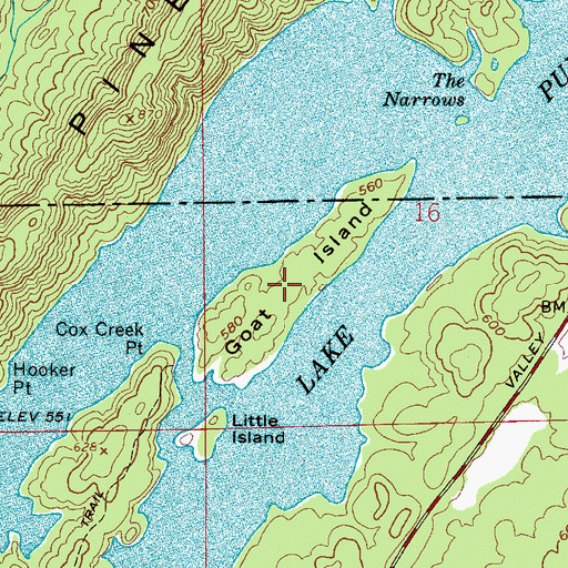 Topographic Map of Goat Island, AL