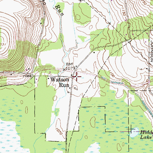 Topographic Map of Watson Run, PA