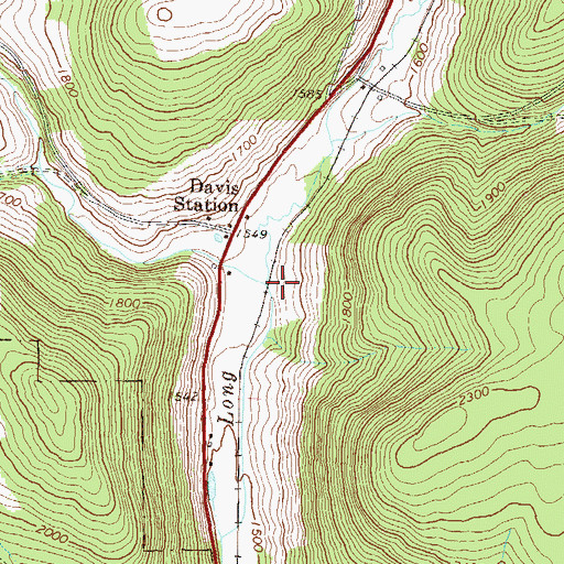 Topographic Map of Wattles Run, PA