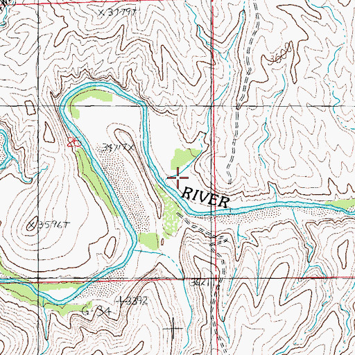 Topographic Map of Subia Ranch, AZ