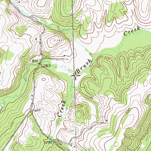 Topographic Map of Weimer Run, PA