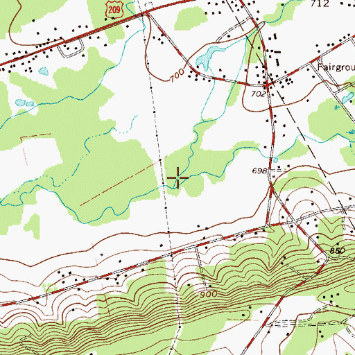 Topographic Map of Weir Creek, PA