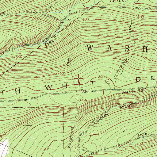 Topographic Map of Welshans Trail, PA