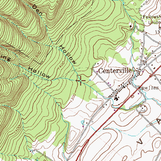 Topographic Map of Wentling Hollow, PA