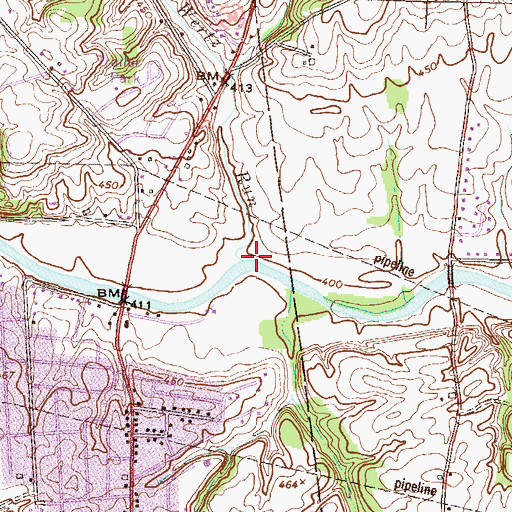 Topographic Map of Wertz Run, PA