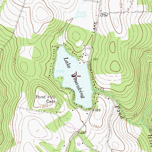 Topographic Map of Lake Wesauking, PA