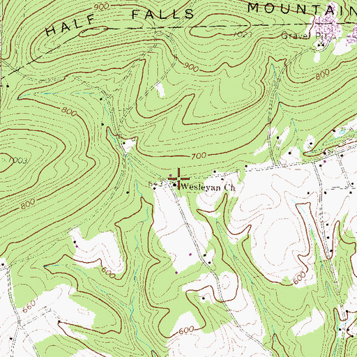 Topographic Map of Wesleyan Church, PA