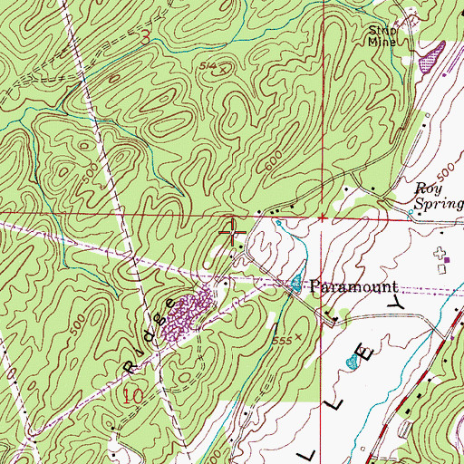 Topographic Map of Gold Ridge, AL