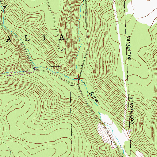 Topographic Map of West Branch Dingman Run, PA