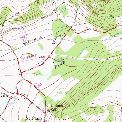Topographic Map of West Branch Pine Creek, PA