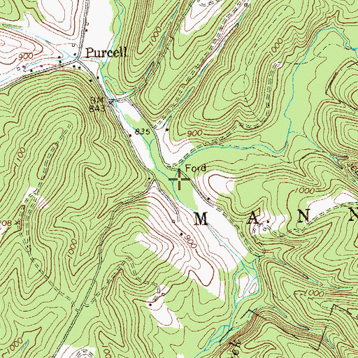 Topographic Map of West Branch Sideling Hill Creek, PA