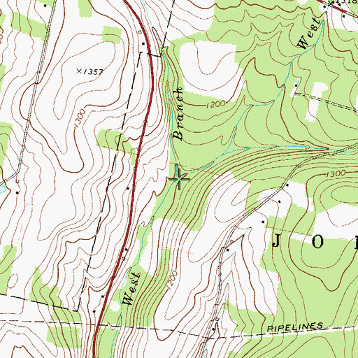 Topographic Map of West Creek, PA