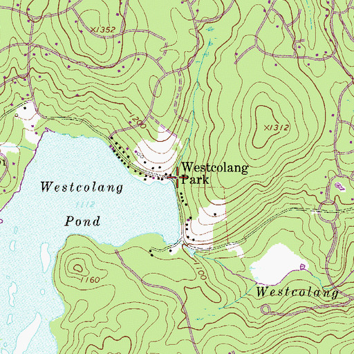 Topographic Map of Westcolang Park, PA