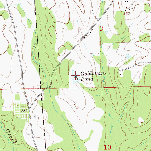 Topographic Map of Goldsteins Pond, AL