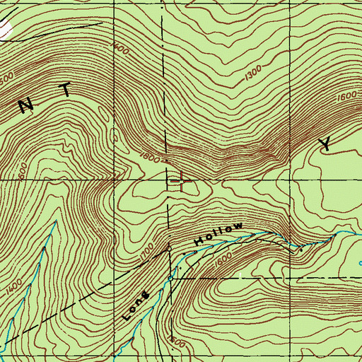 Topographic Map of Mount Yeager, PA