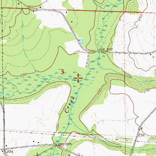 Topographic Map of Golf Creek, AL