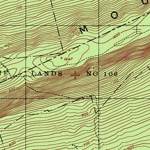 Topographic Map of State Game Lands Number 106, PA