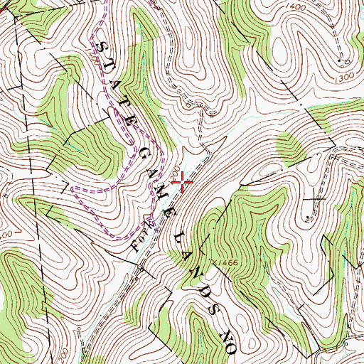 Topographic Map of State Game Lands Number 245, PA