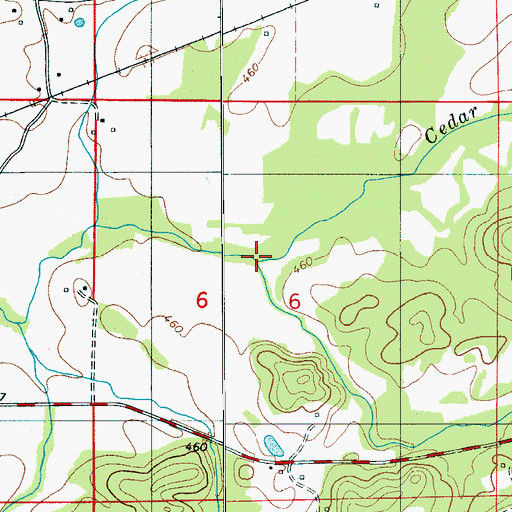 Topographic Map of Gooch Branch, AL