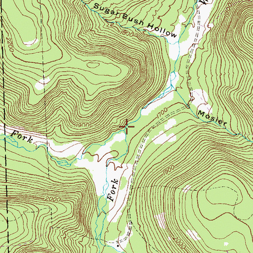 Topographic Map of West Fork West Branch Potato Creek, PA