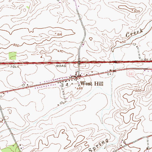 Topographic Map of West Hill, PA