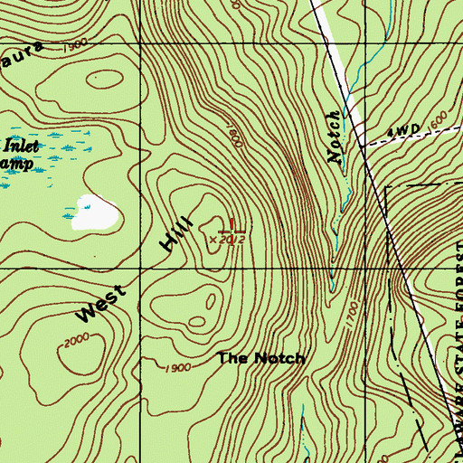Topographic Map of West Hill, PA