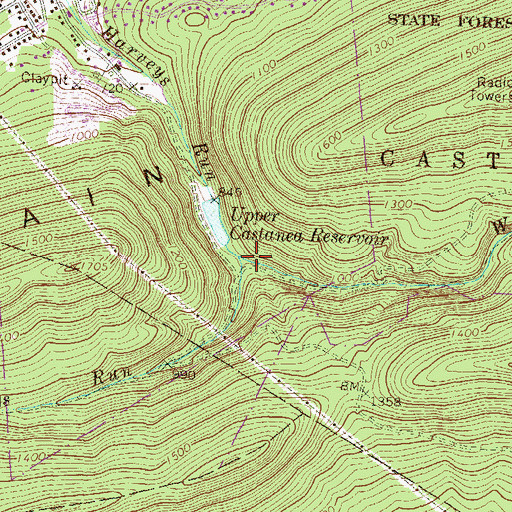 Topographic Map of West Kammerdiner Run, PA