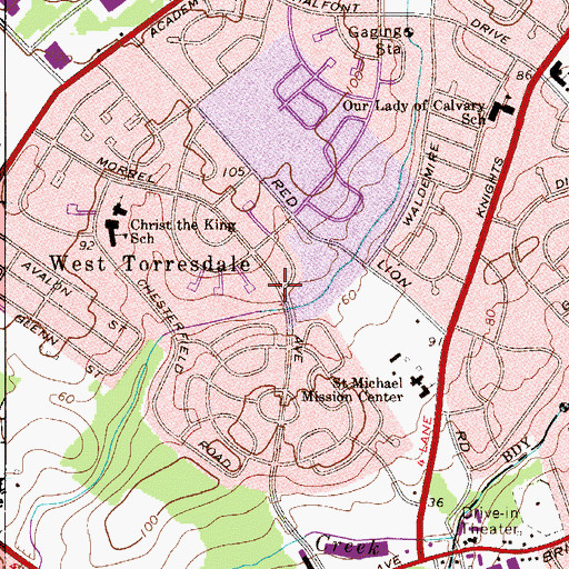 Topographic Map of West Torresdale, PA