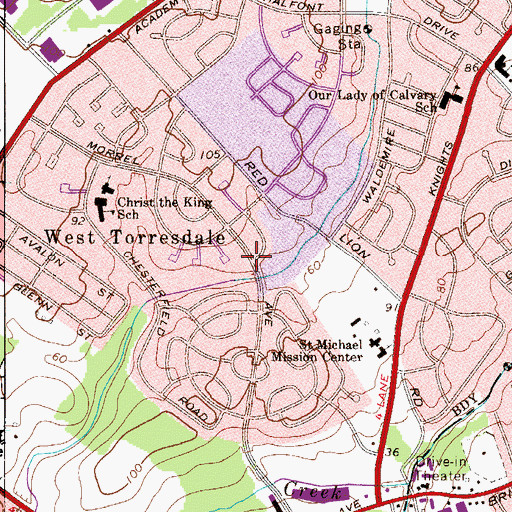 Topographic Map of West Torresdale, PA