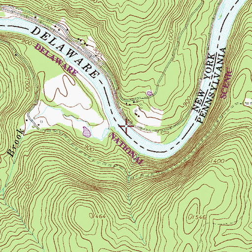 Topographic Map of Weston Brook, PA
