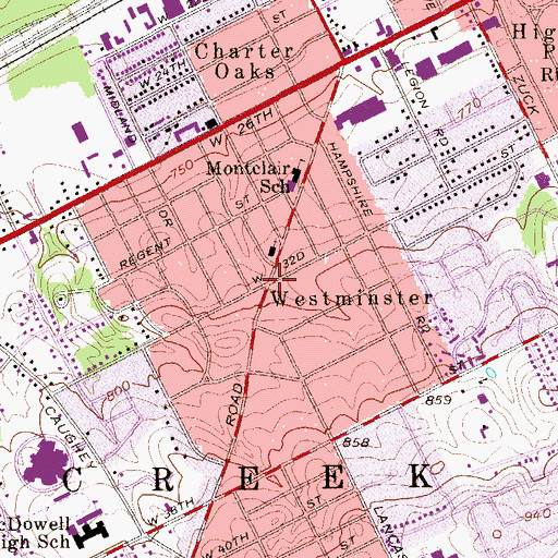 Topographic Map of Westminster, PA