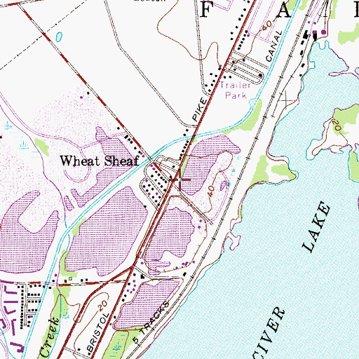 Topographic Map of Wheat Sheaf, PA